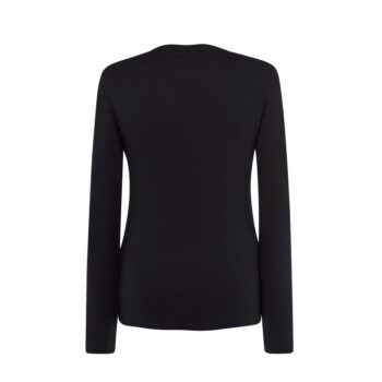 T-shirt z długim rękawem damski basic - obrazek 5