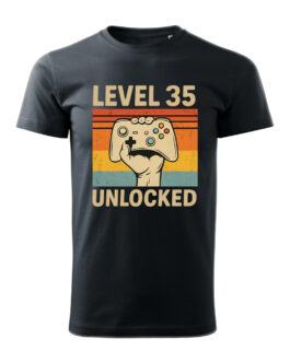 Koszulka „Level 35 Unlocked” – Idealna na Urodziny Gracza
